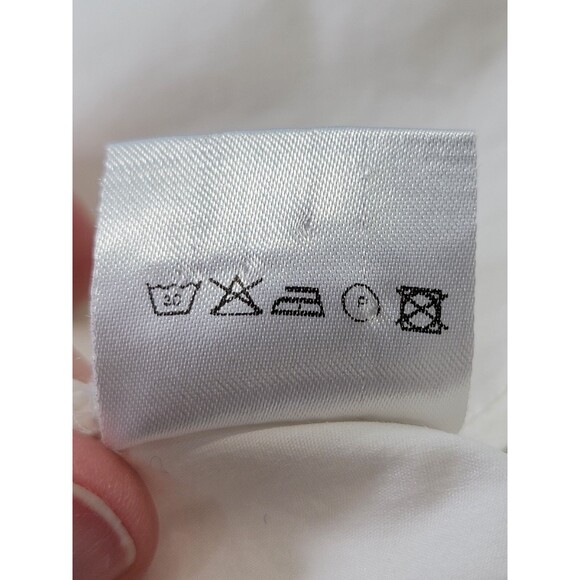 Chiara Laverda White Classic Button Down Blouse Shirt Top Women's Size 44 EUC - Picture 9 of 9